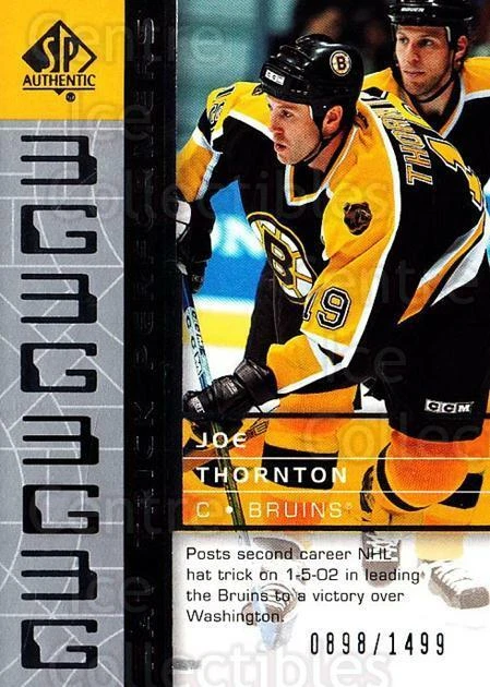 2002-03 Sp Authentic #92 Joe Thornton - Image 1 of 1