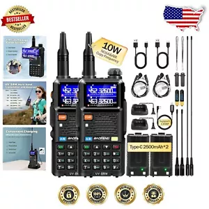 High-Power UV-5RM Walkie Talkie Set mit Luftkanal Hörmuschel & USB-C Ladegerät - Bild 1 von 11
