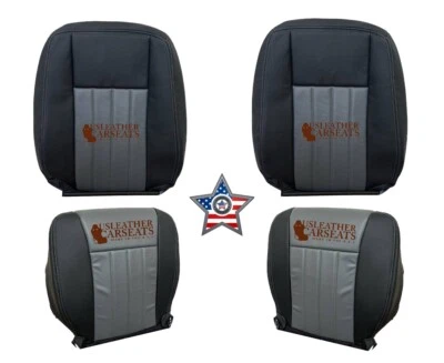 2008-2010 For Dodge Dakota Full Front Synthetic Leather Seat Cover 2tone Gray - Image 1 of 4