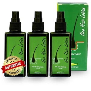 3 x Neo Loción Capilar 120 ml Solución Tratamiento Raíz de Crecimiento Auténtica Riqueza Verde - Imagen 1 de 5