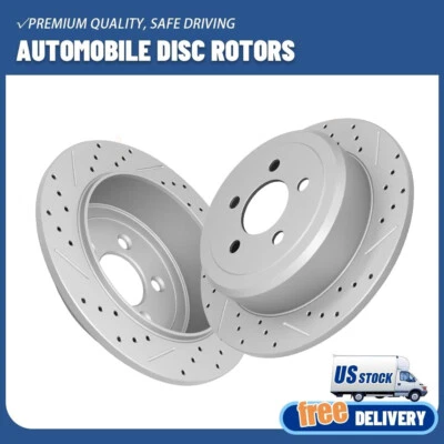 For 2007 2008 2009 2010 2011 2012 Jeep Liberty Dodge Nitro Rear Brake Rotors 2PC - Image 1 of 4