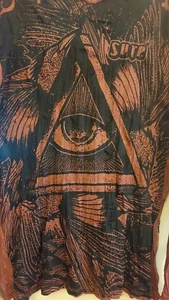 CLOTHING - SURE ORIGINAL T-SHIRT HOODIE -ALL SEEING EYE - L - RUST - Photo 1 sur 3