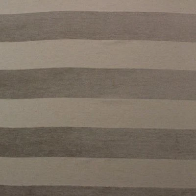 NUNCE PUTTY CHENILLE BEIGE STRIPE RAILROADED UPHOLSTERY FABRIC BY YARD 57"W - Image 1 of 4