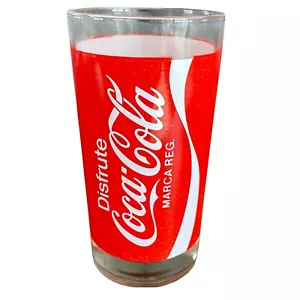 Disfrute Coca Cola (Coke) Glasse 12 oz Spanish / Mexico / Mexican Vintage - Picture 1 of 8