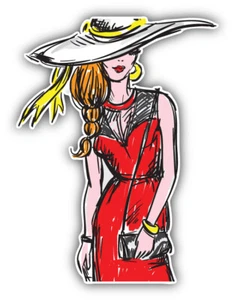 Adesivo decalcomania paraurti auto Lady Sketch - ''TAGLIE'' - Foto 1 di 1