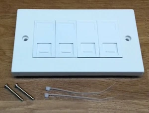 2 BT MASTER + 2 BT SLAVE SOCKET MODULES IN QUAD FACEPLATE - Picture 1 of 2