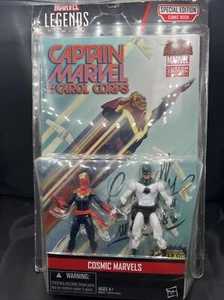 Cosmic Marvels: Mar-vell & Captain Marvel Legends Action Figure set w/ #1 comic - Picture 1 of 5