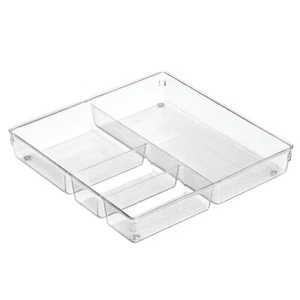 iDesign Linus 30.5x5.3cm Grand Drawer Organiser Kitchen/Pantry Storage Clear - Picture 1 of 5
