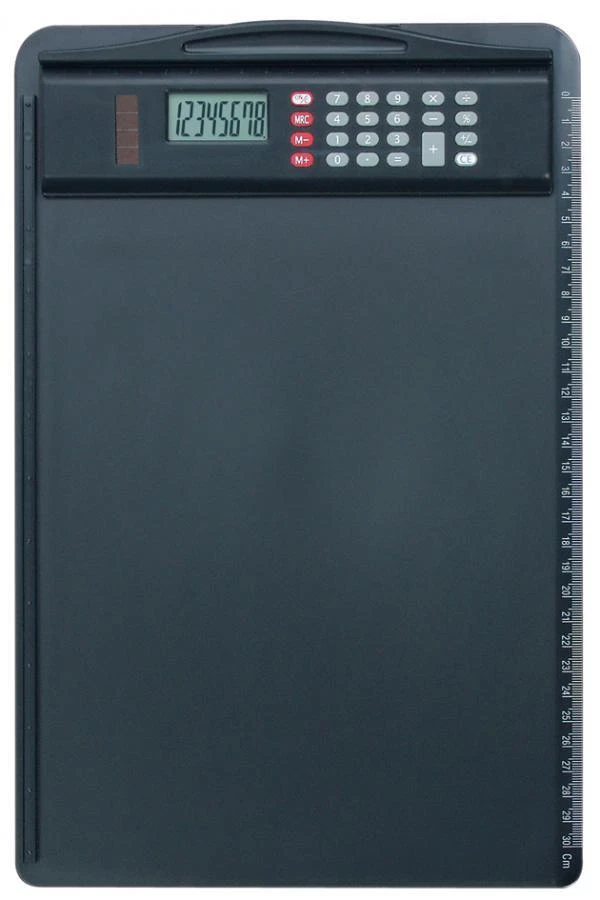 Alassio Klemmbrett, DIN A4, mit Taschenrechner, schwarz - Bild 1 von 1