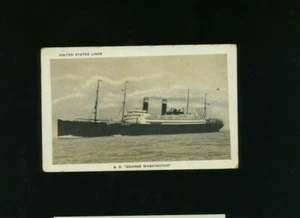 SS George Washington - United States US Lines - Vintage Cruise Ship Postcard - Picture 1 of 2