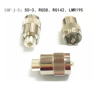 RF Coaxial Connector UHF PL259 male Plug Solder RG142 RG58 LMR195 LMR400 cable - Picture 1 of 6