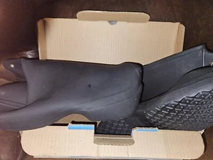 Servlis XL Black Stretch Over Shoe Vinylite Boot NEW IN BOX MADE IN USA 3 Snap - Picture 1 of 8