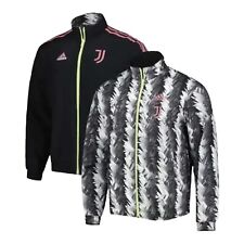 Adidas Juventus Reversible Anthem Jacket Black Gray Mens Size L HS9808 NWT $110