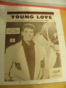 Sonny James 1956 Sheet Music w/Photo Cover Young Love Ric Cartey Carole Joyner - Picture 1 of 3