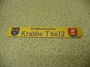 Kleines Namensschild für Modellständer  -  Krabbe Tön12 - Bild 1 von 3