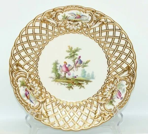 ANTIQUE 19TH CENTURY MINTON PORCELAIN HAND PAINTED NEWCASTLE CABINET PLATE c1870 - Picture 1 of 12