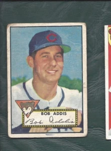 Tarjeta de béisbol 1952 Topps #259 Bob Addis Chicago Cubs Fair - Imagen 1 de 2