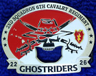 US Army 2nd Squadron 6th Cavalry Regiment Ghostriders 22 & 26 Belt Buckle