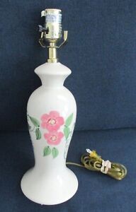 Cresswell Pink Flower Ceramic Table Lamp- Coordinates w/ Franciscan Desert Rose