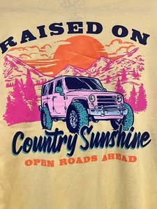 Benny & Belle rosa Jeep Langarm-T-Shirt Large Country Sunshine Backroads $ 36 - Bild 1 von 4
