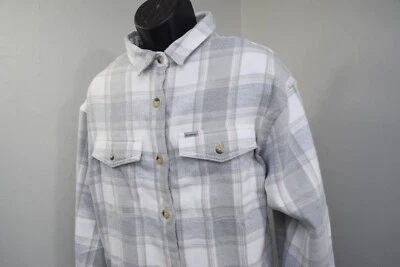 Columbia Flannel Shirt Jacket Plaid Long Sleeve W/ Pockets Womens Size 1X PLUS - Image 1 of 4