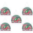 5 Sets Coat Rack For Wall Wood Clothes Watermelon Wooden Pendant Decorate