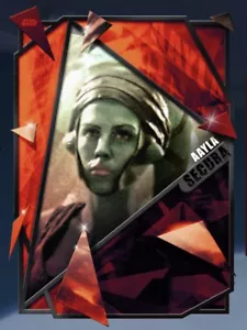 FRACTURED BLACK AAYLA SECURA REVENGE OF SITH LOCK-ON Topps STAR WARS CARD TRADER - Picture 1 of 1