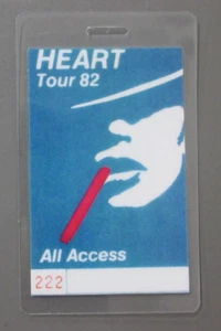 Heart backstage pass laminated Tour 82 All Access AUTHENTIC ! - Picture 1 of 1