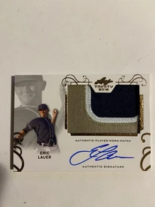 ERIC LAUER 2016 LEAF TRINITY JERSEY AUTOGRAPH Blue jays #PA-EL1 - Picture 1 of 2
