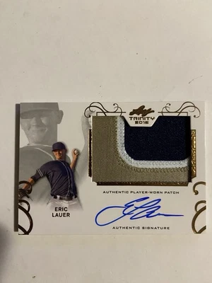 ERIC LAUER 2016 LEAF TRINITY JERSEY AUTOGRAPH Blue jays #PA-EL1 - Image 1 of 2