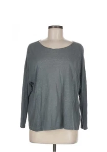 Eskandar Shirt Damen Einheitsgröße Leinen kastig minimalistisch Oberteil 3/4 Arm - Bild 1 von 4