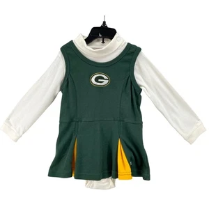 NFL Green Bay Packers Cheer Outfit Baby Girl 24M Bodysuit Dress Cheerleader - Picture 1 of 13