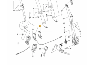 Original Vauxhall Opel Insignia una Trasera Individual Cinturón Cierre Hebilla - Imagen 1 de 4
