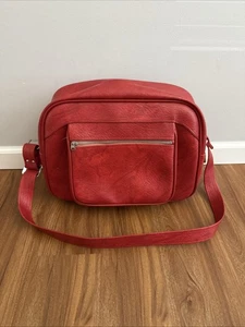 Vtg American Tourister Escort Carry On Tote Overnight Bag Luggage Red - Picture 1 of 12