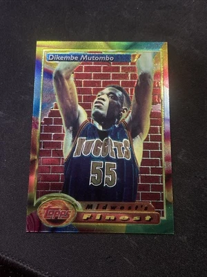 Topps Finest Dikembe Mutombo #119 1993-94 refractor Denver Nuggets Foto 1 de 2