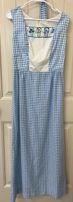 Vestido Vintage Años 70 Marla K Bebé Azul Guinga Sin Mangas Talla S Foto 1 de 4