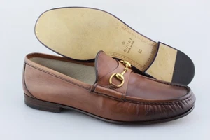 Men's GUCCI '1953 Horsebit' Brown Leather Loafers Size US 11 UK 10 - Picture 1 of 6