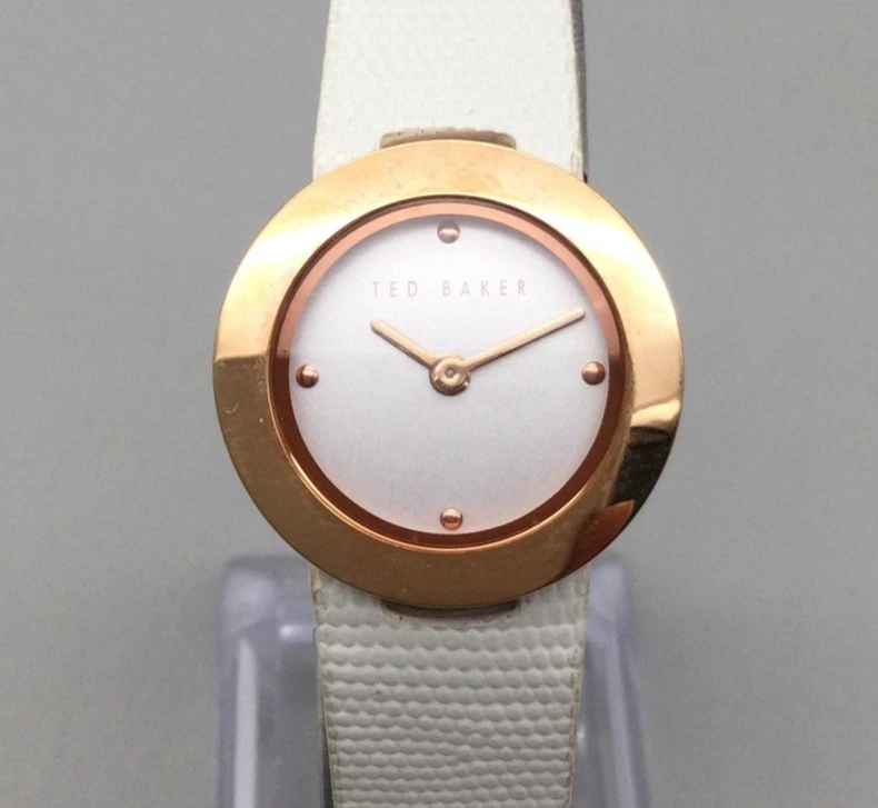 Ted Baker Seerena Reloj Mujer Esfera Blanca Tono Oro Rosa Minimalista Batería Nueva Foto 1 de 4