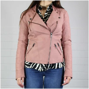 Only Lederjacke Gr. 34 Bikerjacke Kunstleder Damen rose (#3022) - Bild 1 von 4