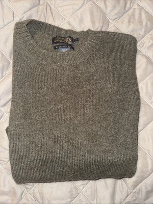 Pendleton Men's Sz XL Green Heather Shetland Washable Wool Crewneck Sweater $100 - Image 1 of 3
