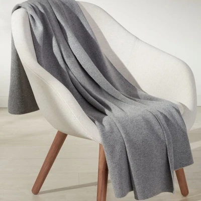 Manta de cachemir Nordstrom gris ónix 50 x 60 nueva con etiquetas Foto 1 de 4