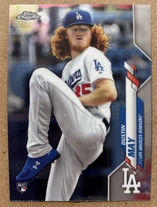 2020 Topps Chrome  ROOKIE Dustin May Rookie Los Angeles Dodgers #176 - Picture 1 of 2