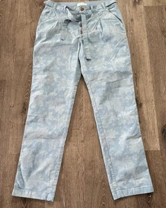 Sundance Damen Hose Größe 6 blau grau Knopfleiste Bastille Easy Living Coastal - Bild 1 von 11