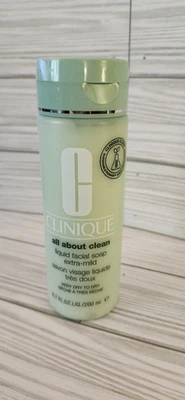 Jabón facial líquido Clinique extra suave, muy seco a seco, 6,7 OZ nuevo sin sello Foto 1 de 3