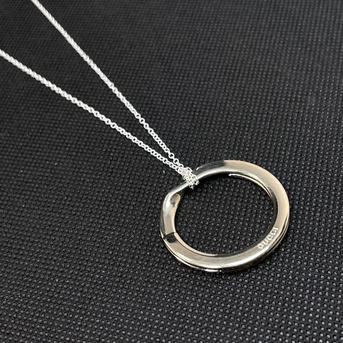 Gucci Collana Gucci Cerchio Inciso Argento #A 120 Autentica