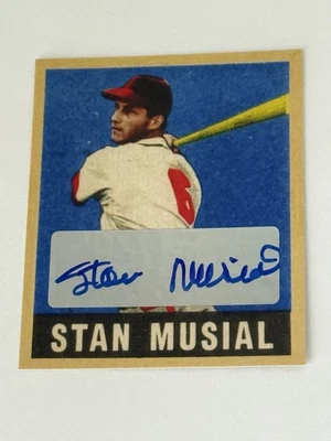 Tarjeta de novato firmada por Stan Musial 1948 hoja #4 autografiada reimpresión patio automático certificado de autenticidad STM Foto 1 de 3