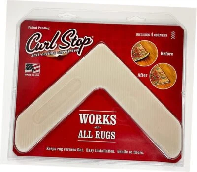 Esquinas de alfombra rizada Stop originales, evita el rizado en las esquinas de alfombras y alfombras.  Foto 1 de 4