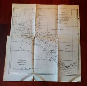 1904 German Map Mittel-America by Carl Sapper - Picture 1 of 3