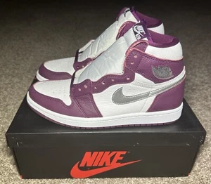 Nike Herrenschuhe Jordan 1 Retro High (555088611) Bordeaux Größe 8 Neu im Karton - Bild 1 von 17