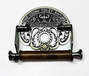 Cast Iron "CROWN" Vintage Design Victorian Wall Mounted Toilet Roll Holder A.I - Picture 1 of 3